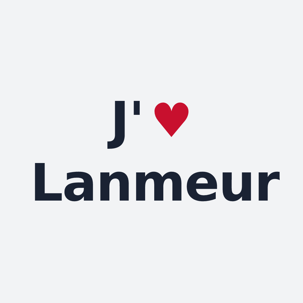 Poster personnalisé Lanmeur — design « J'aime Lanmeur » imprimé sur le poster