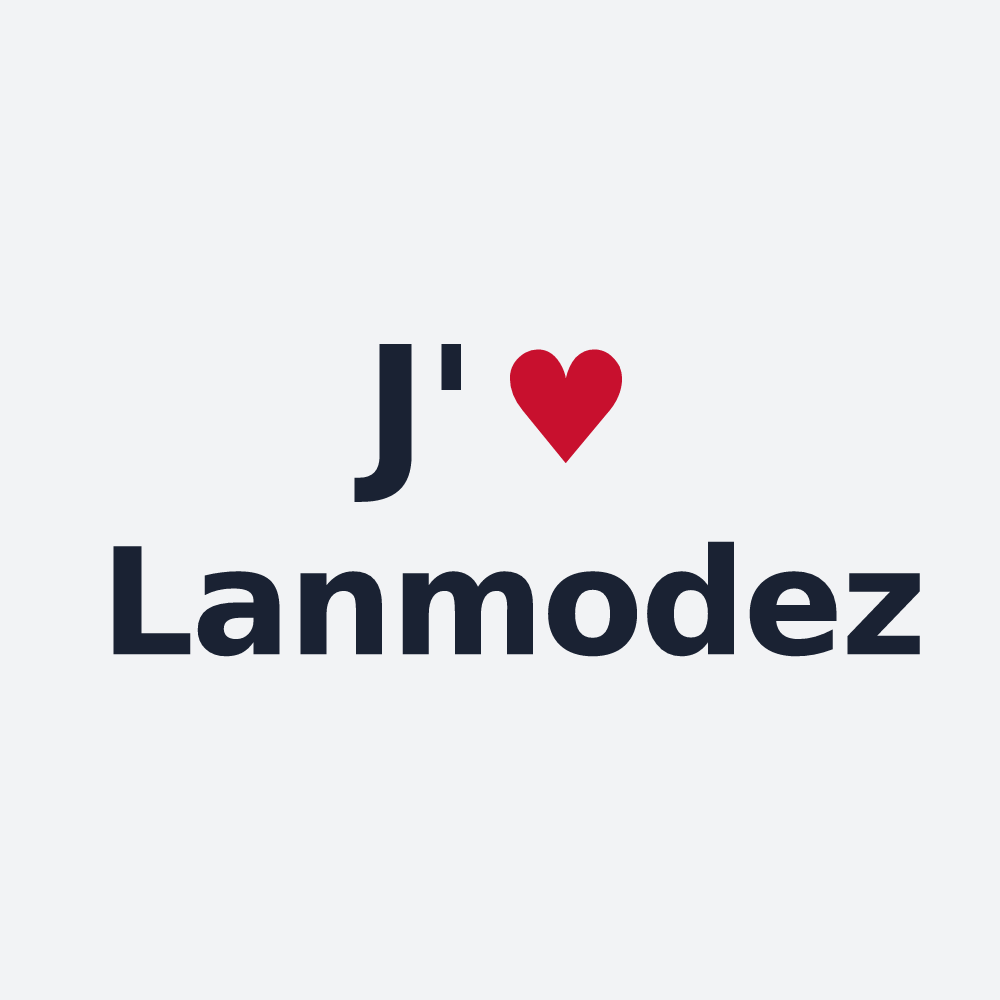 Poster personnalisé Lanmodez — design J'aime Lanmodez