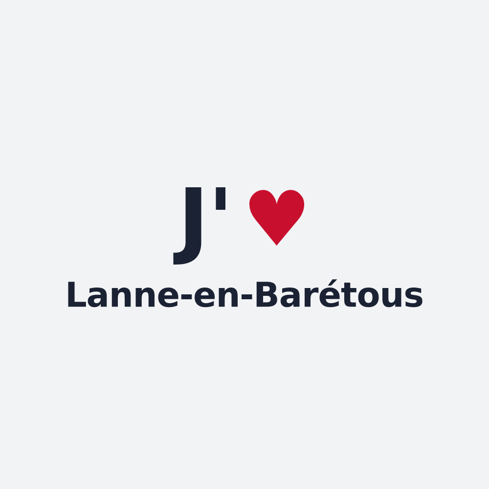 Poster personnalisé Lanne-en-Barétous — design J'aime Lanne-en-Barétous