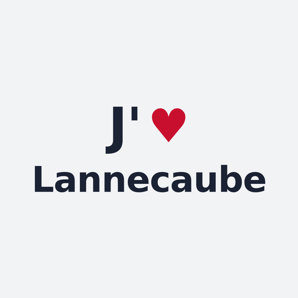 Poster personnalisé Lannecaube — design J'aime Lannecaube