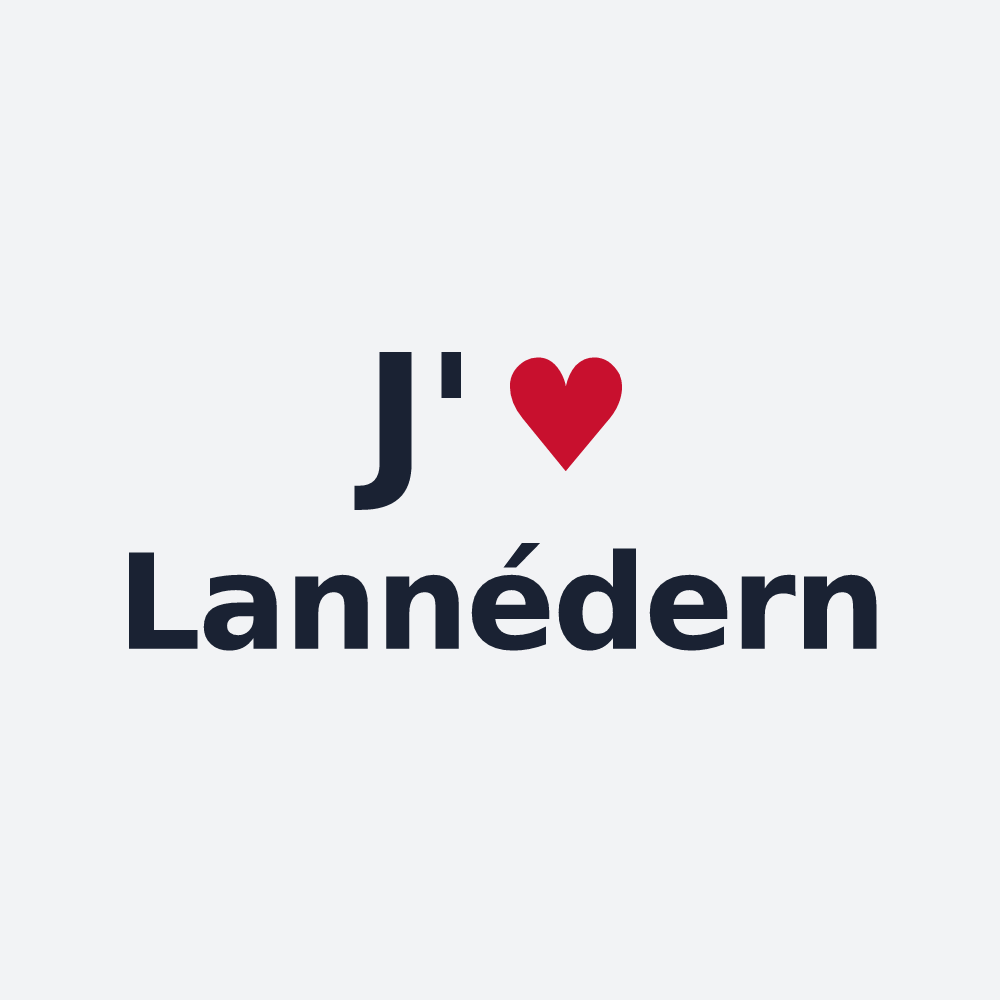 Poster personnalisé Lannédern — design « J'aime Lannédern » imprimé sur le poster