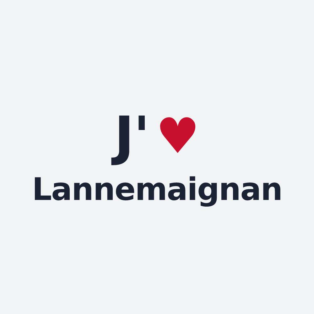 Poster personnalisé Lannemaignan — design « J'aime Lannemaignan » imprimé sur le poster