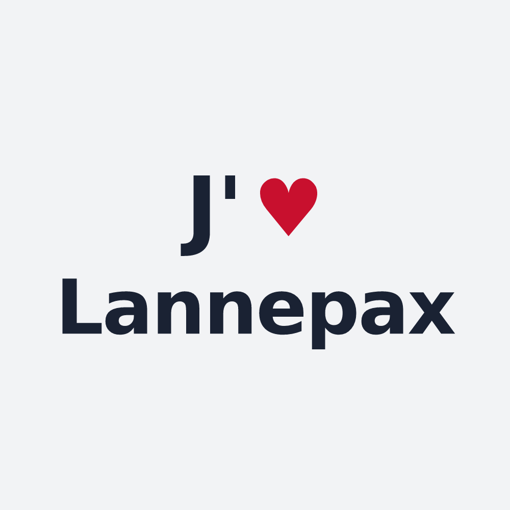 Poster personnalisé Lannepax — design J'aime Lannepax