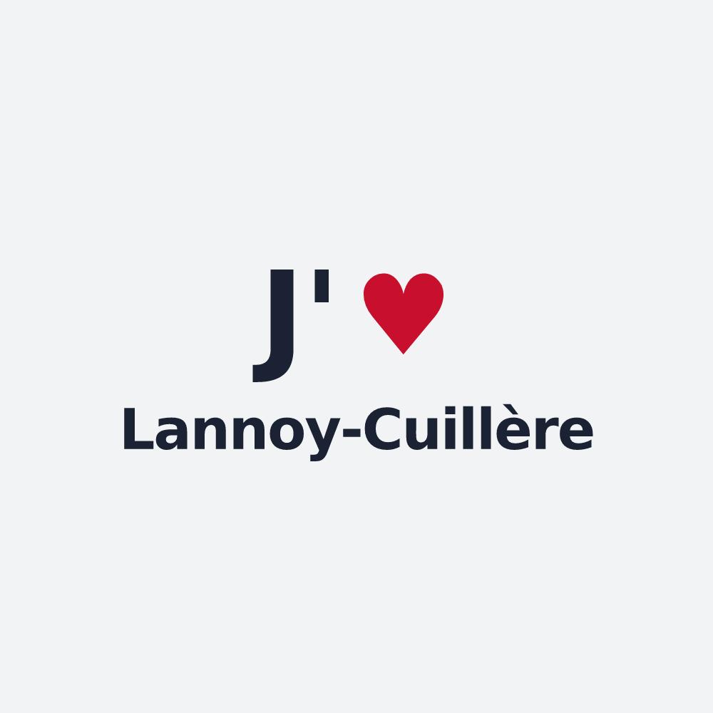 Poster personnalisé Lannoy-Cuillère — design J'aime Lannoy-Cuillère