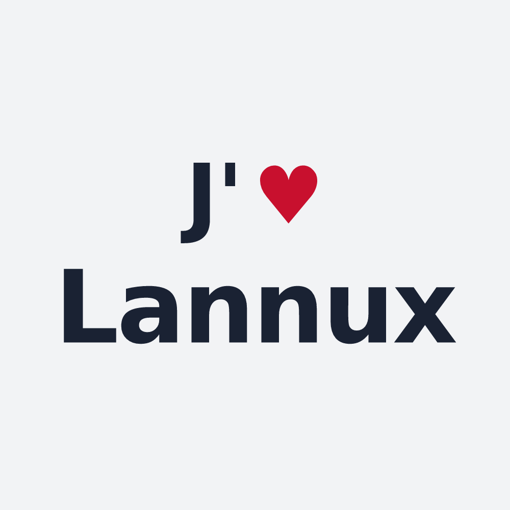Poster personnalisé Lannux — design « J'aime Lannux » imprimé sur le poster