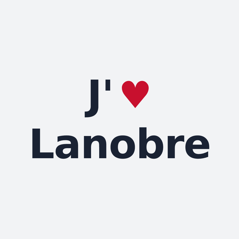 Poster personnalisé Lanobre — design J'aime Lanobre