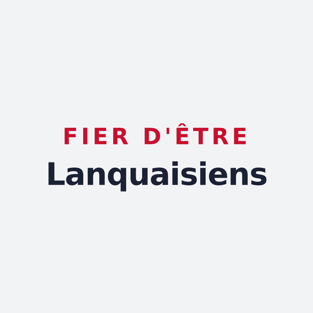 Poster « Fier d'être Lanquaisiens » — design pour Lanquais