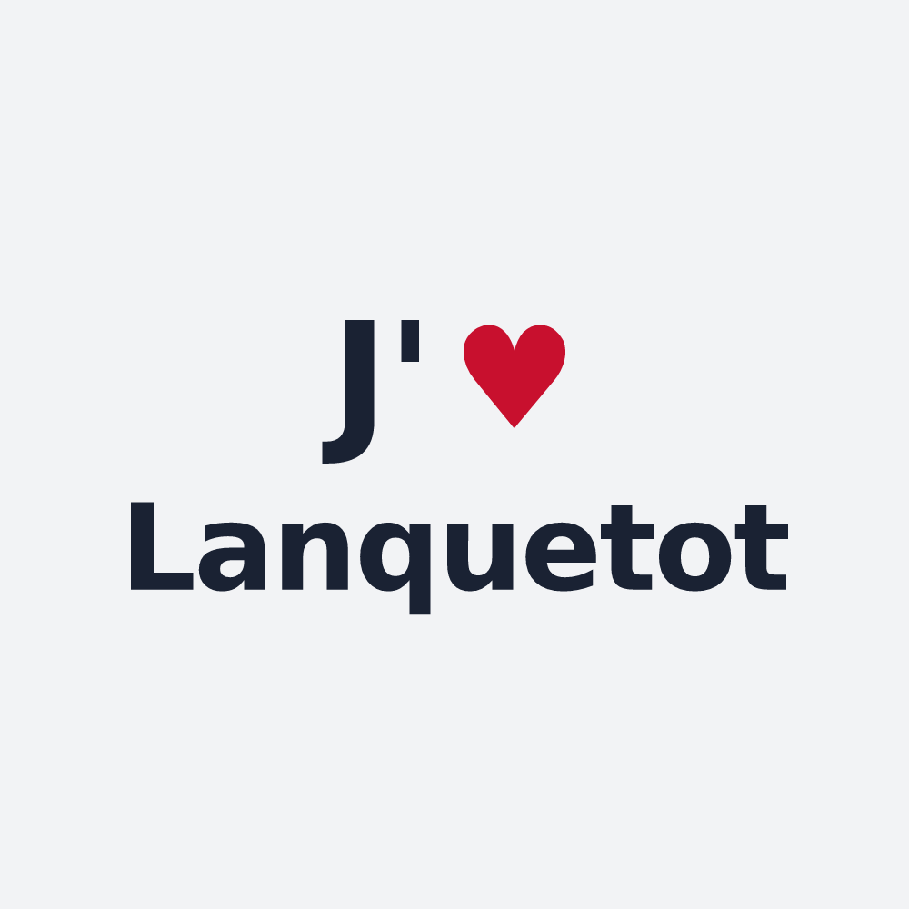 Poster personnalisé Lanquetot — design J'aime Lanquetot