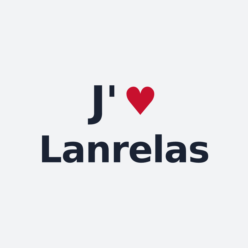 Poster personnalisé Lanrelas — design J'aime Lanrelas