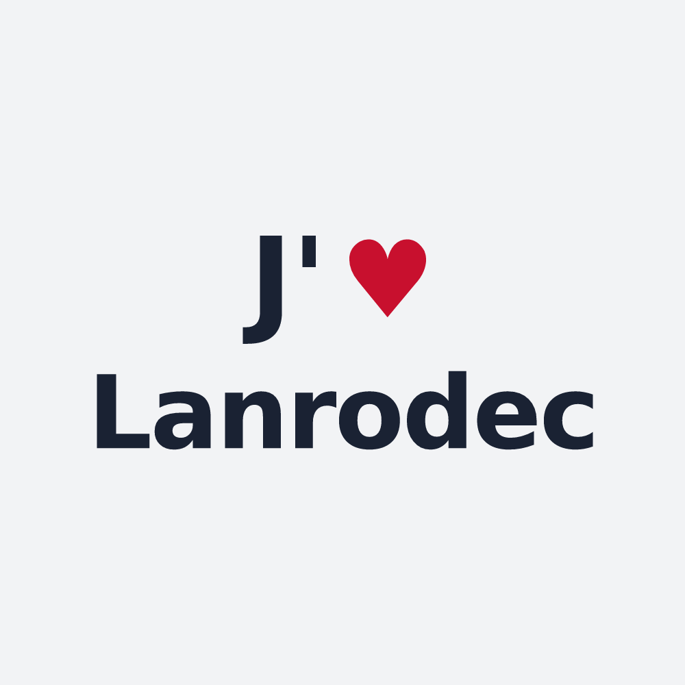 Poster personnalisé Lanrodec — design J'aime Lanrodec