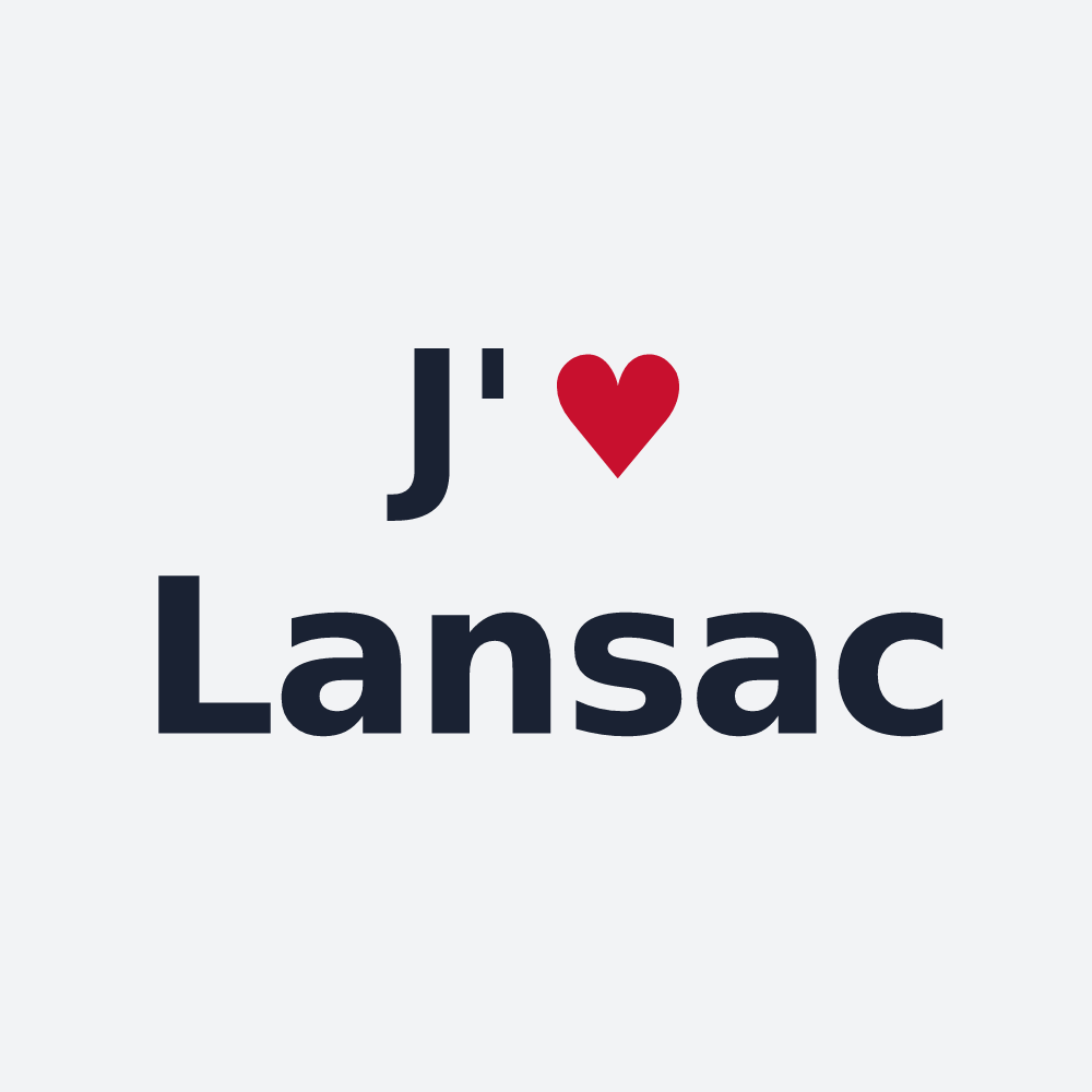 Poster personnalisé Lansac — design J'aime Lansac