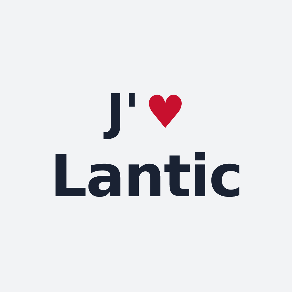 Poster personnalisé Lantic — design J'aime Lantic