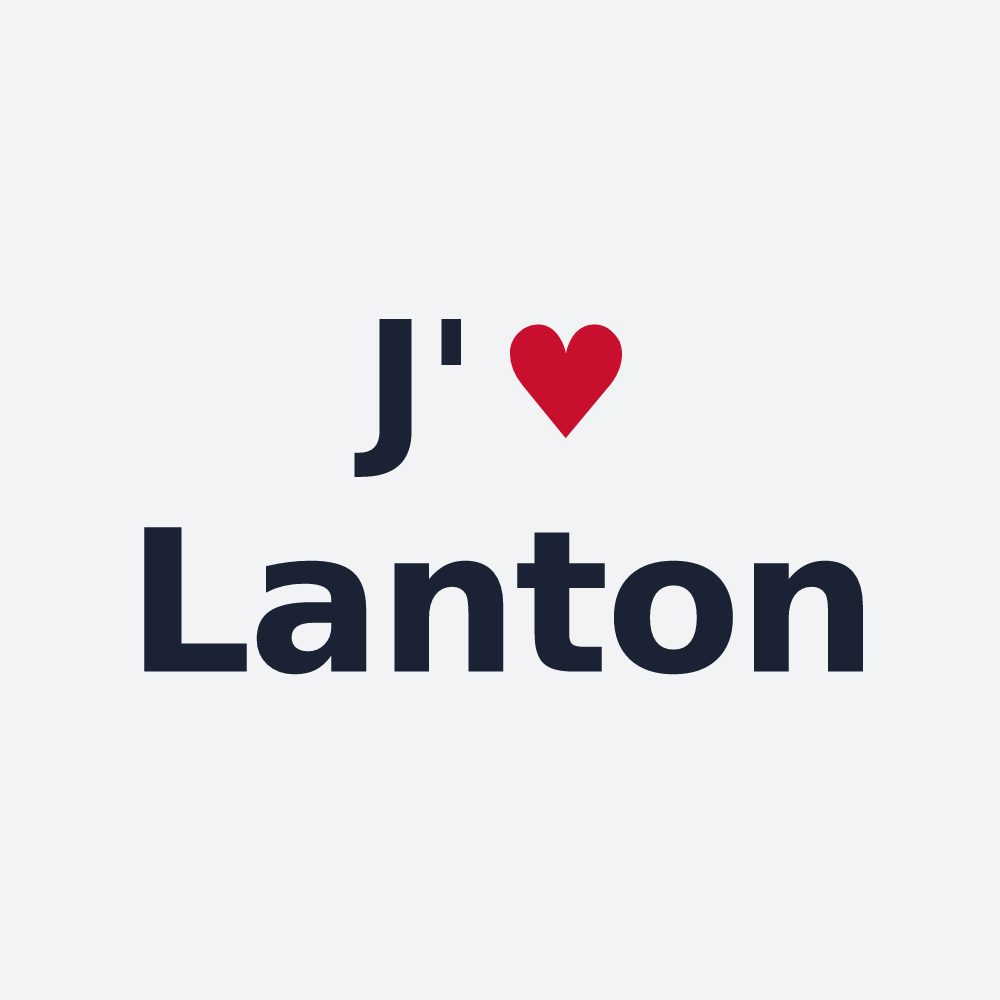 Poster personnalisé Lanton — design « J'aime Lanton » imprimé sur le poster