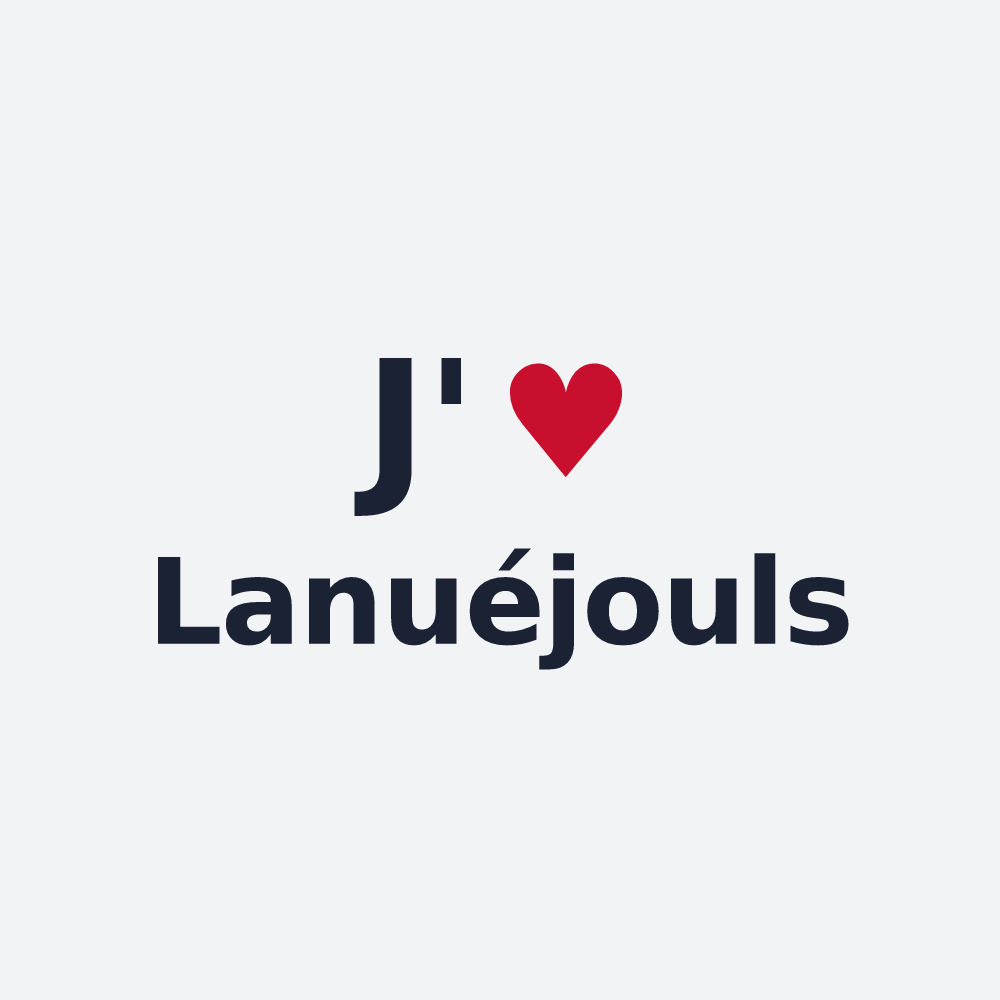 Poster personnalisé Lanuéjouls — design « J'aime Lanuéjouls » imprimé sur le poster