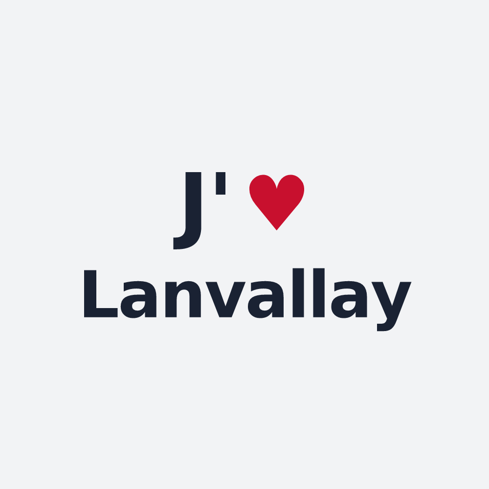 Poster personnalisé Lanvallay — design « J'aime Lanvallay » imprimé sur le poster