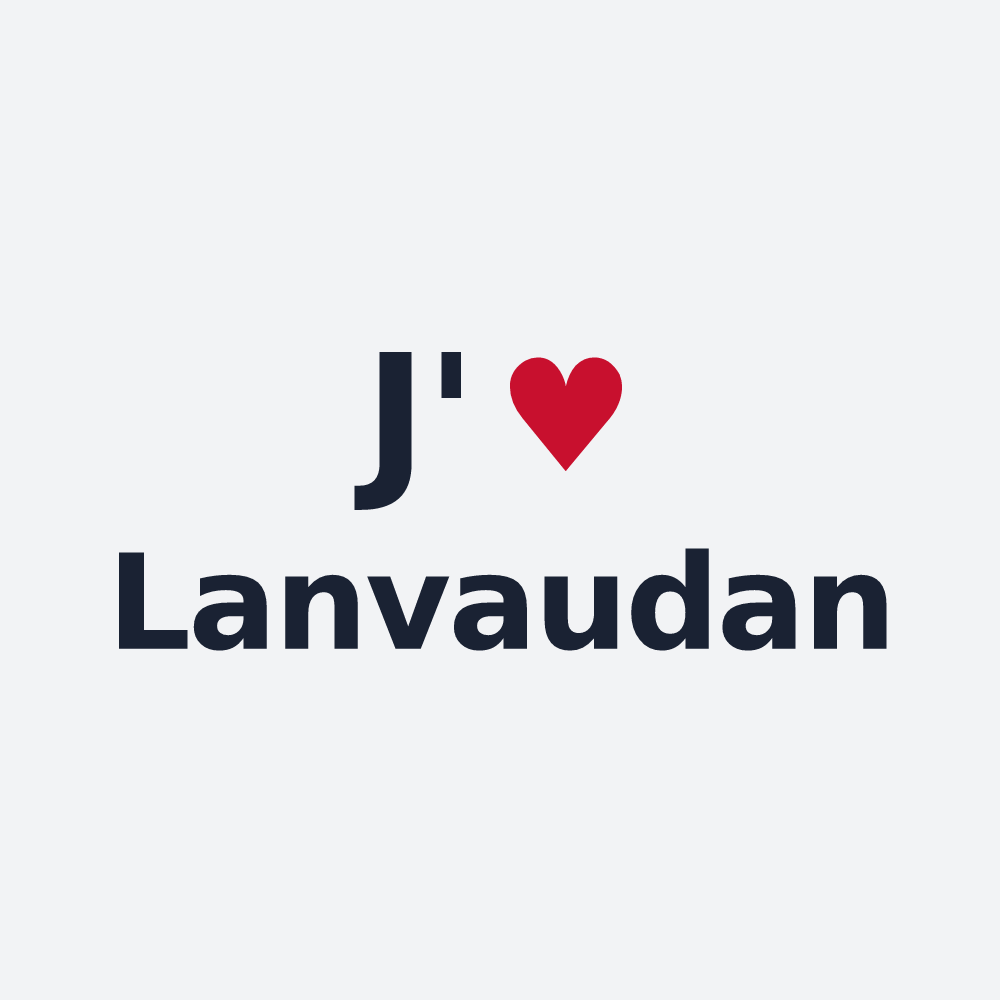 Poster personnalisé Lanvaudan — design J'aime Lanvaudan