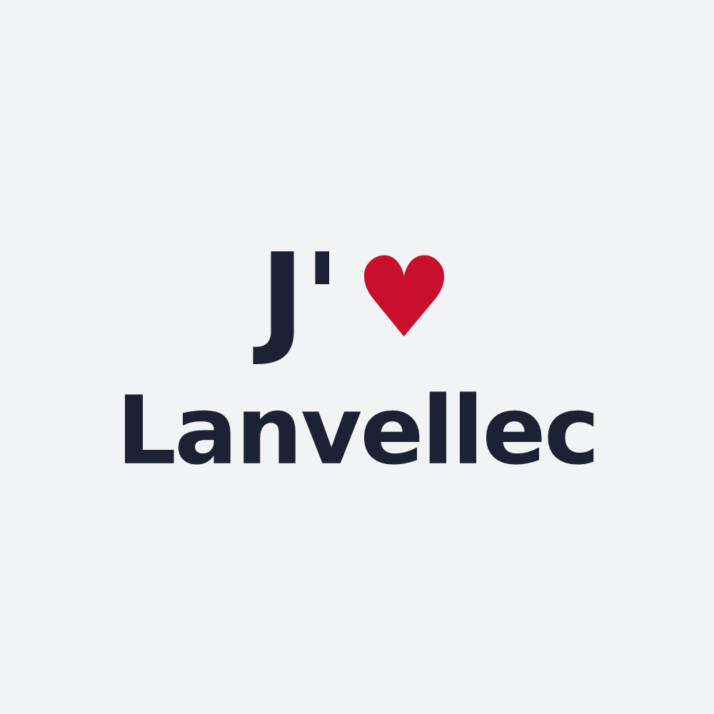 Poster personnalisé Lanvellec — design « J'aime Lanvellec » imprimé sur le poster