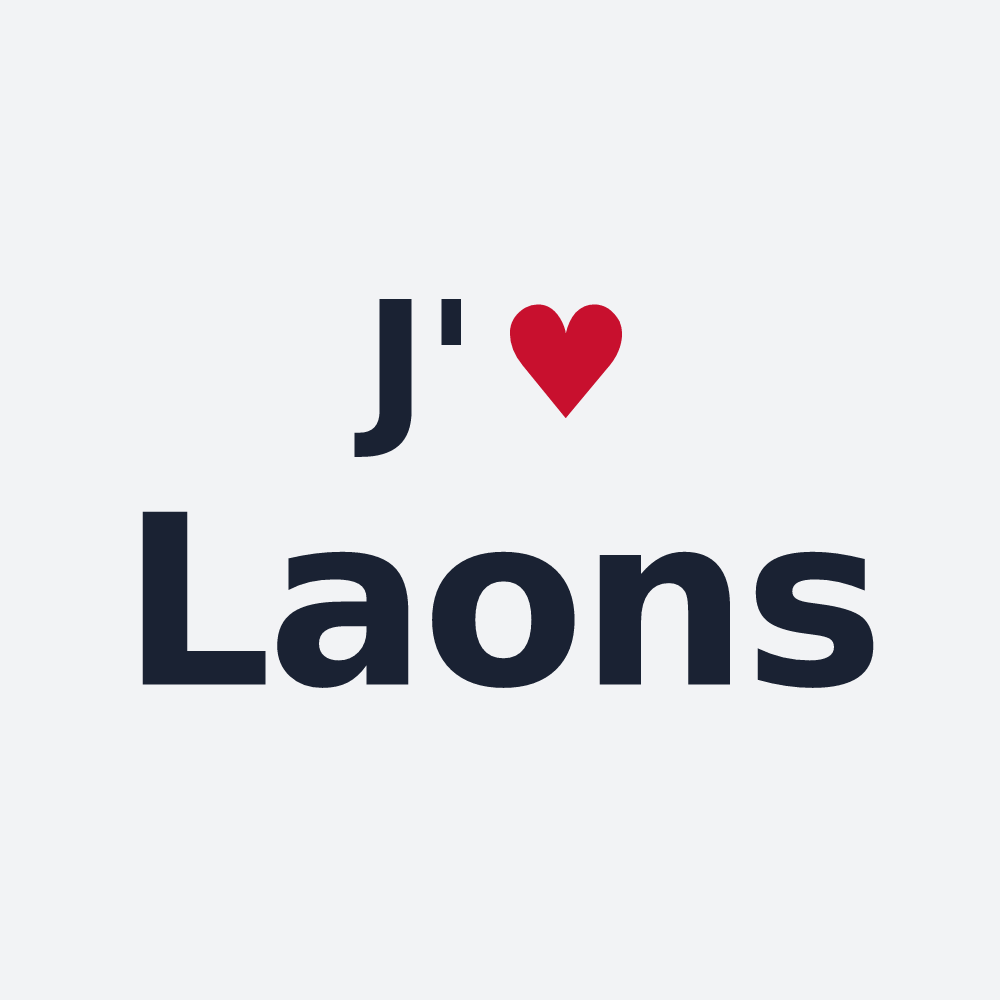 Poster personnalisé Laons — design J'aime Laons