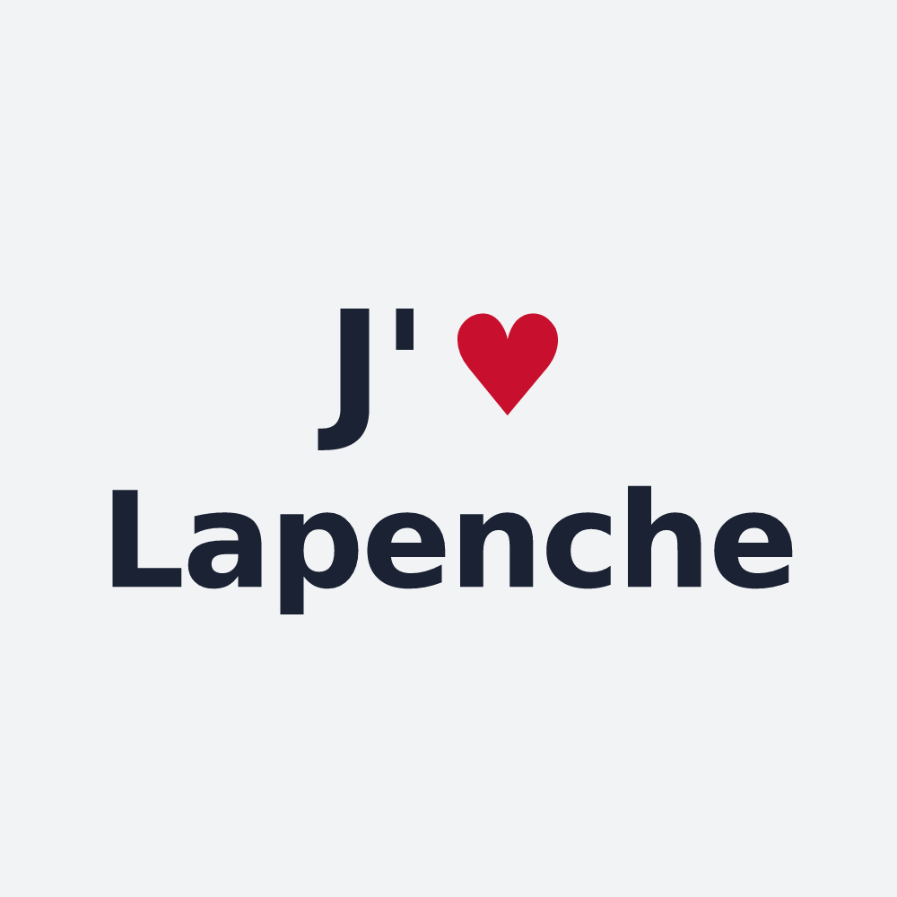 Poster personnalisé Lapenche — design J'aime Lapenche
