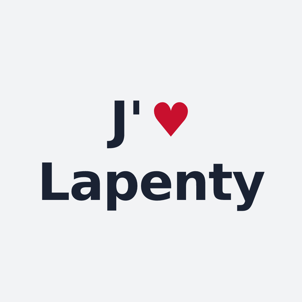 Poster personnalisé Lapenty — design J'aime Lapenty