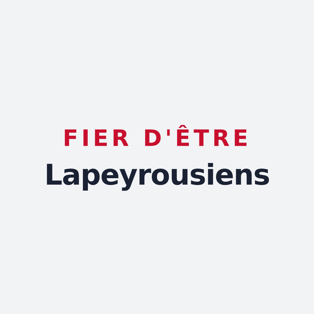 Poster « Fier d'être Lapeyrousiens » — design pour Lapeyrouse-Mornay