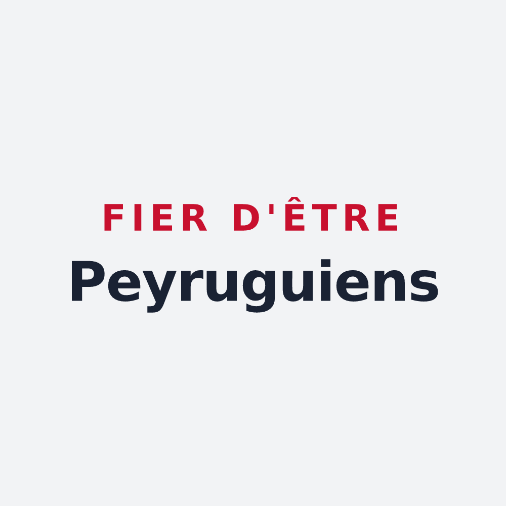 Poster « Fier d'être Peyruguiens » — design pour Lapeyrugue