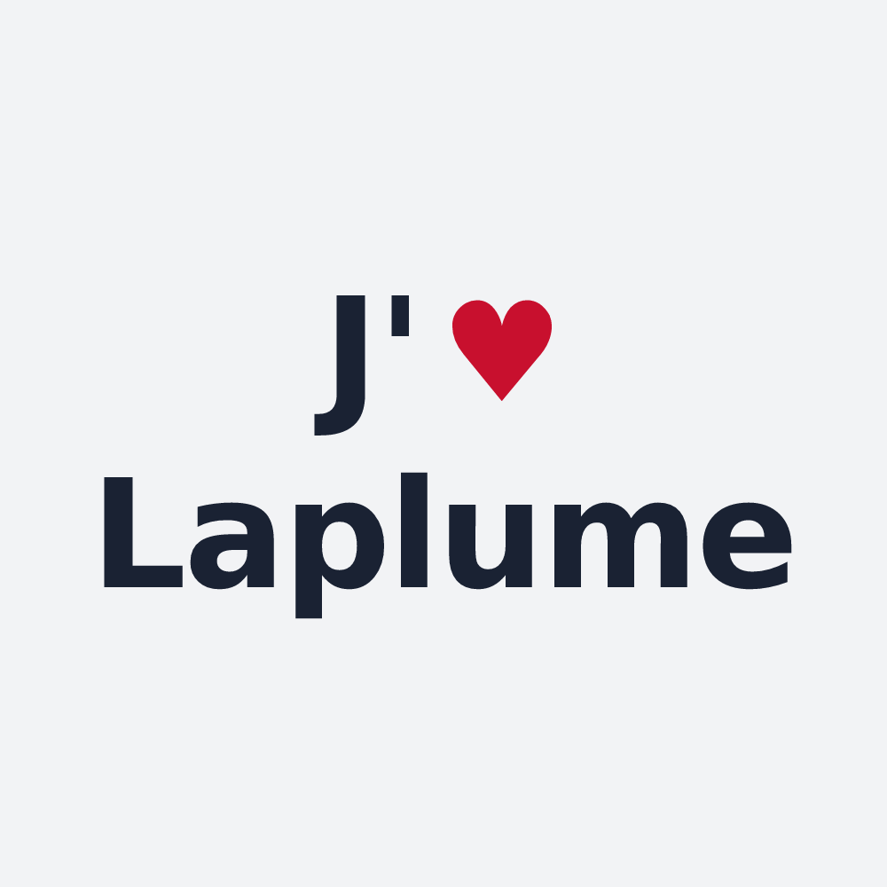 Poster personnalisé Laplume — design J'aime Laplume