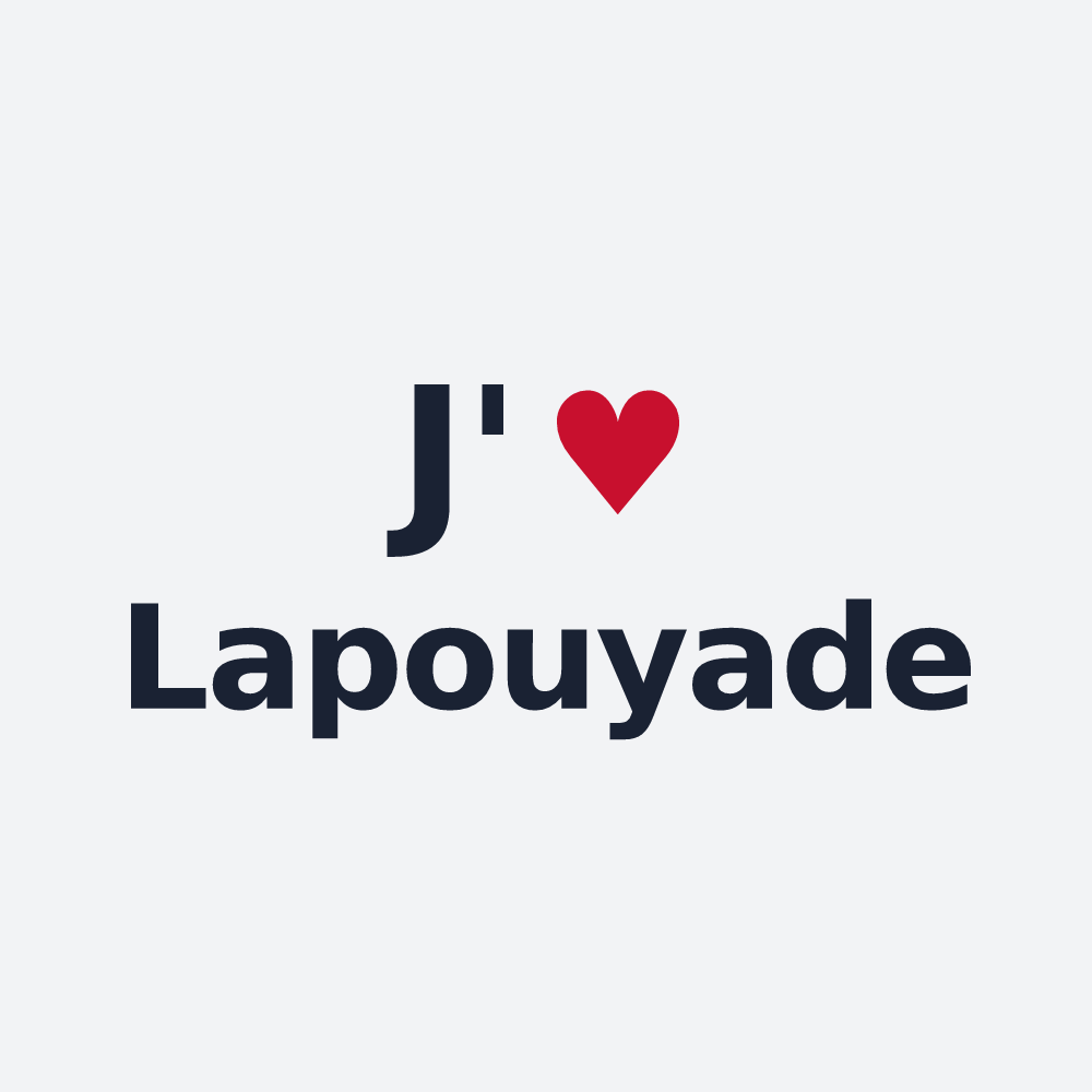Poster personnalisé Lapouyade — design « J'aime Lapouyade » imprimé sur le poster