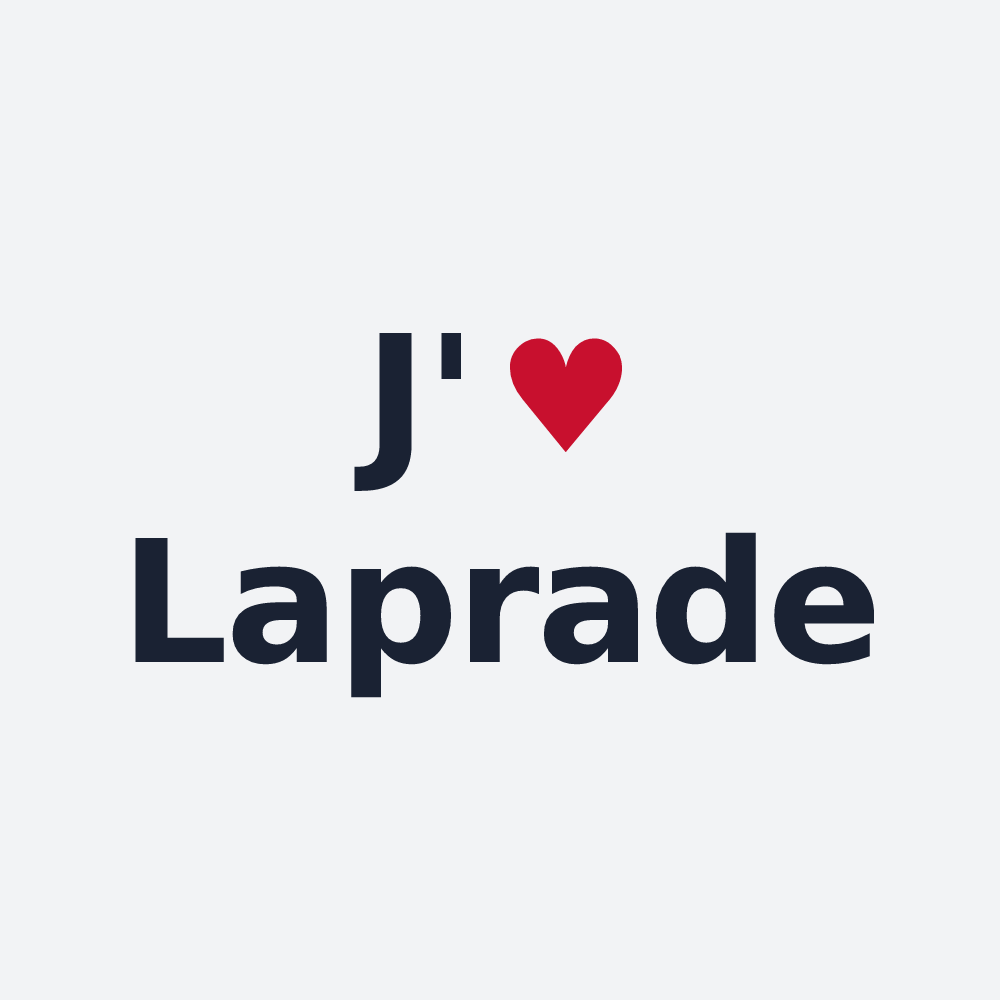 Poster personnalisé Laprade — design J'aime Laprade
