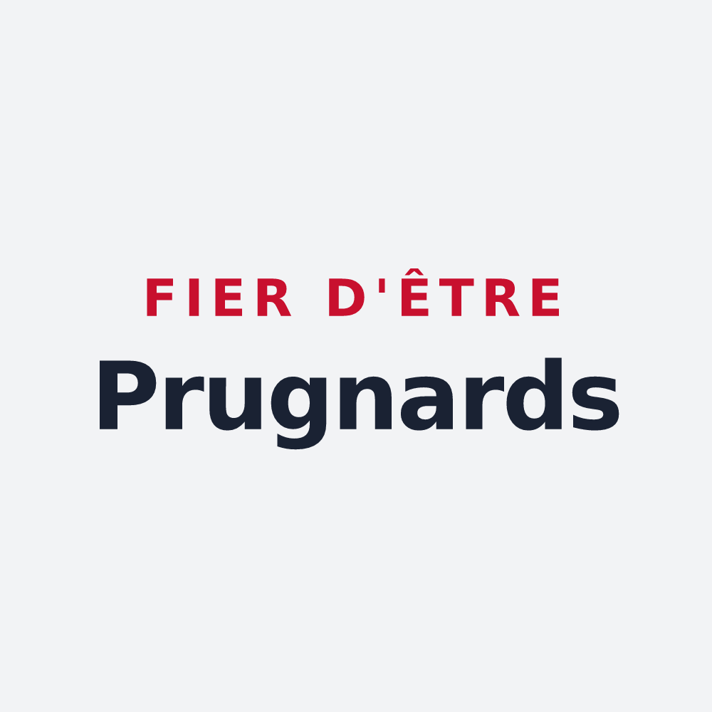 Poster « Fier d'être Prugnards » — design pour Laprugne
