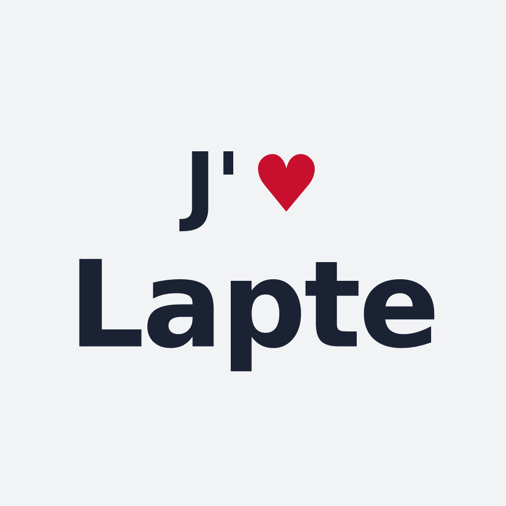 Poster personnalisé Lapte — design J'aime Lapte