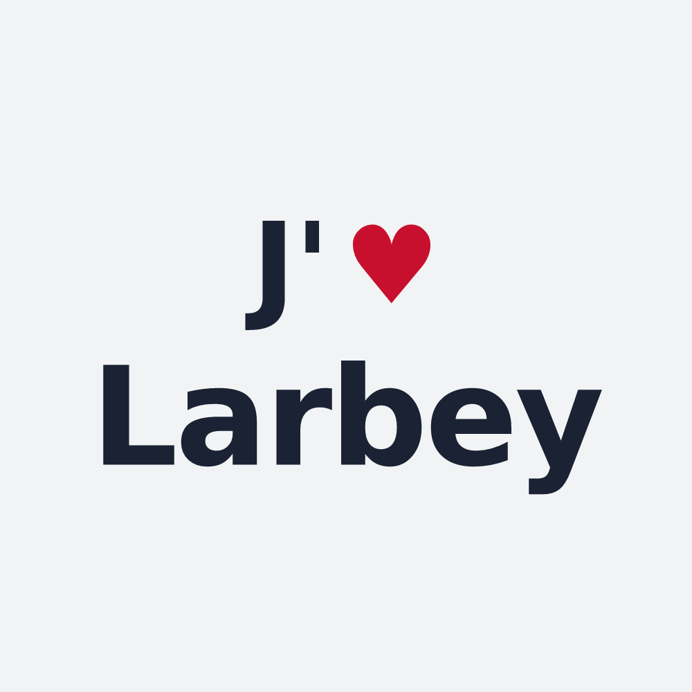 Poster personnalisé Larbey — design J'aime Larbey