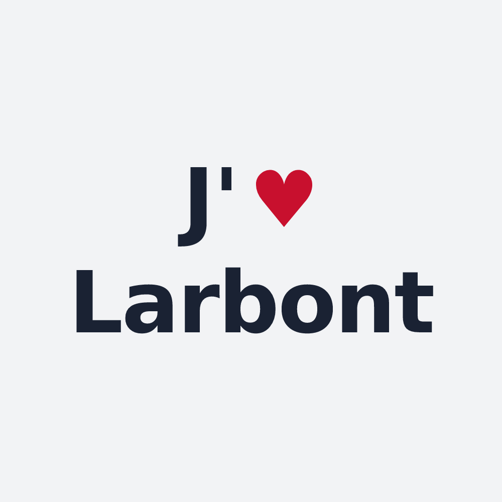 Poster personnalisé Larbont — design J'aime Larbont