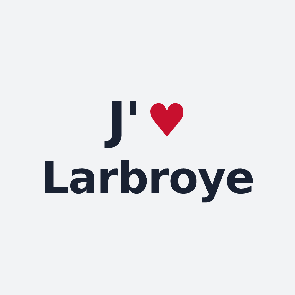 Poster personnalisé Larbroye — design J'aime Larbroye