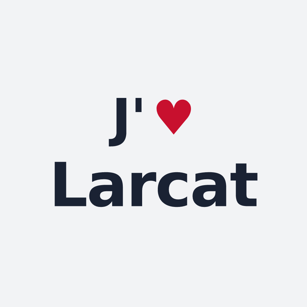 Poster personnalisé Larcat — design J'aime Larcat