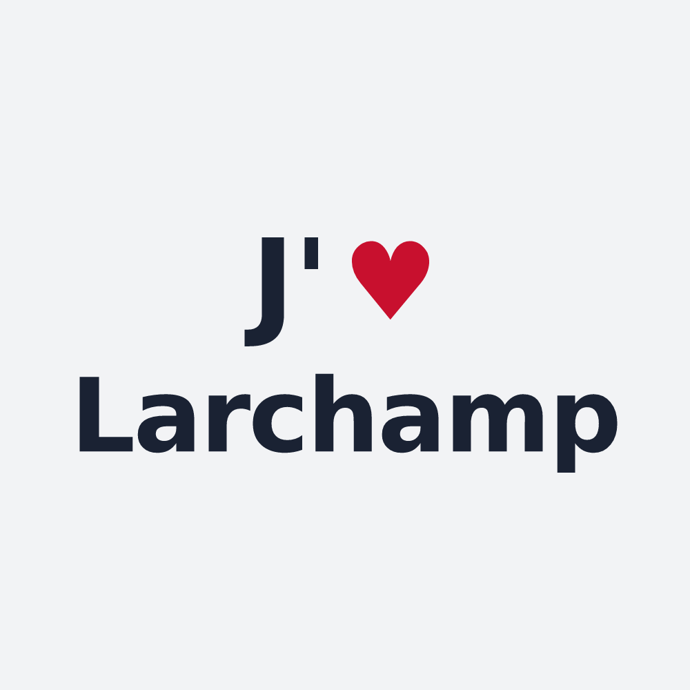 Poster personnalisé Larchamp — design J'aime Larchamp
