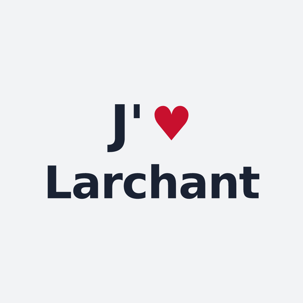 Poster personnalisé Larchant — design « J'aime Larchant » imprimé sur le poster