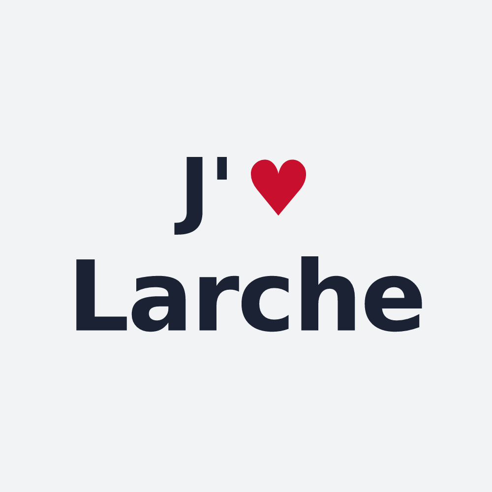 Poster personnalisé Larche — design J'aime Larche