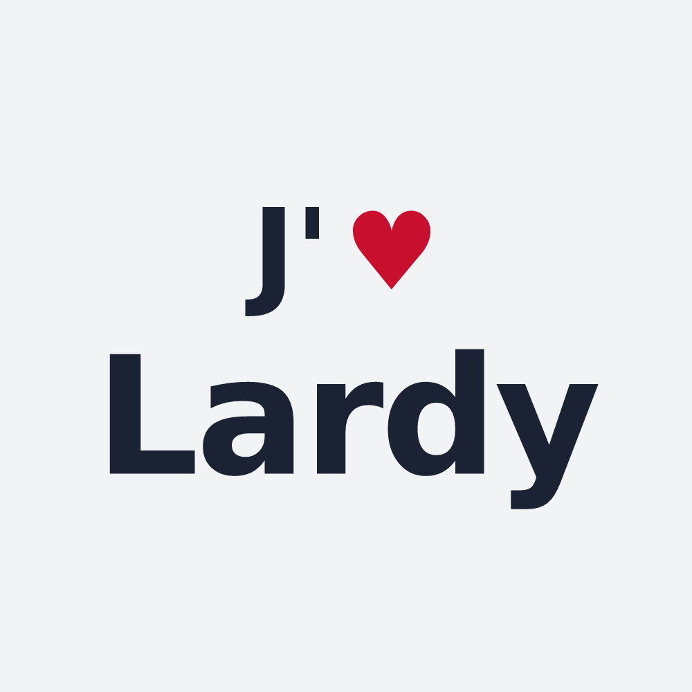 Poster personnalisé Lardy — design J'aime Lardy