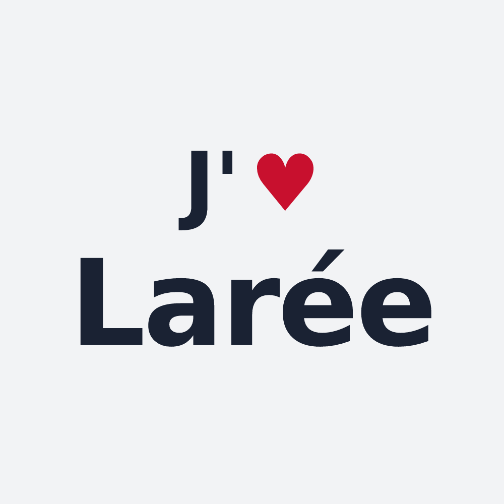 Poster personnalisé Larée — design « J'aime Larée » imprimé sur le poster