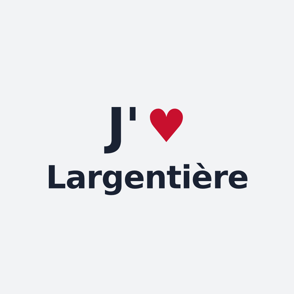 Poster personnalisé Largentière — design J'aime Largentière