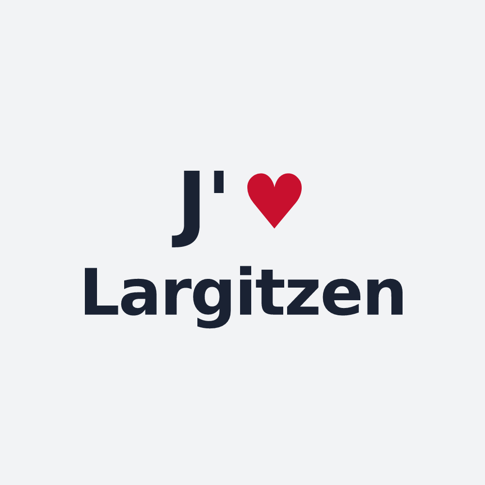 Poster personnalisé Largitzen — design J'aime Largitzen