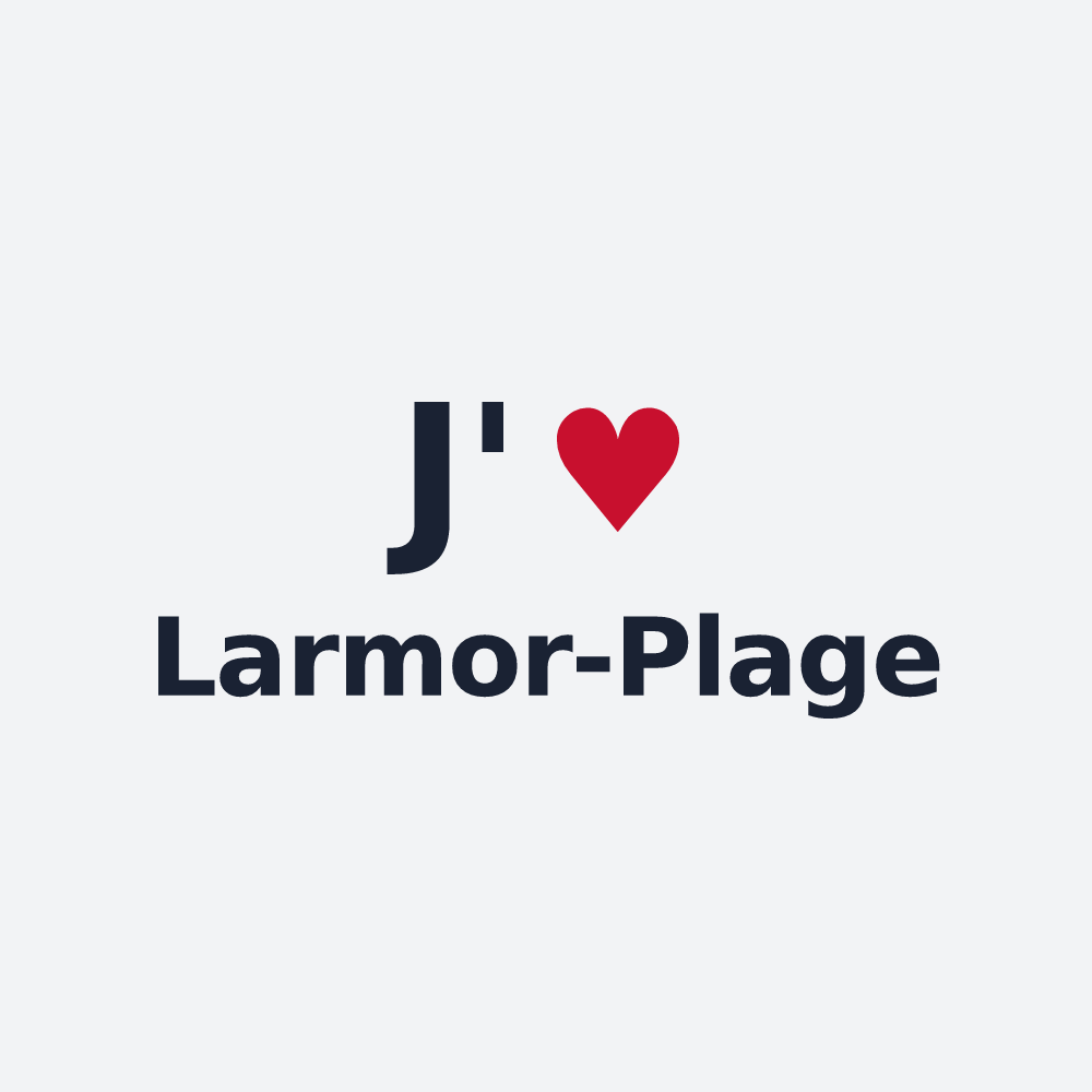 Poster personnalisé Larmor-Plage — design J'aime Larmor-Plage