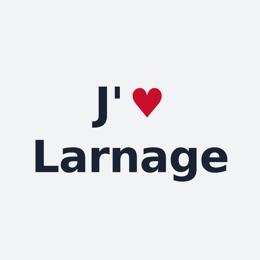 Poster personnalisé Larnage — design J'aime Larnage