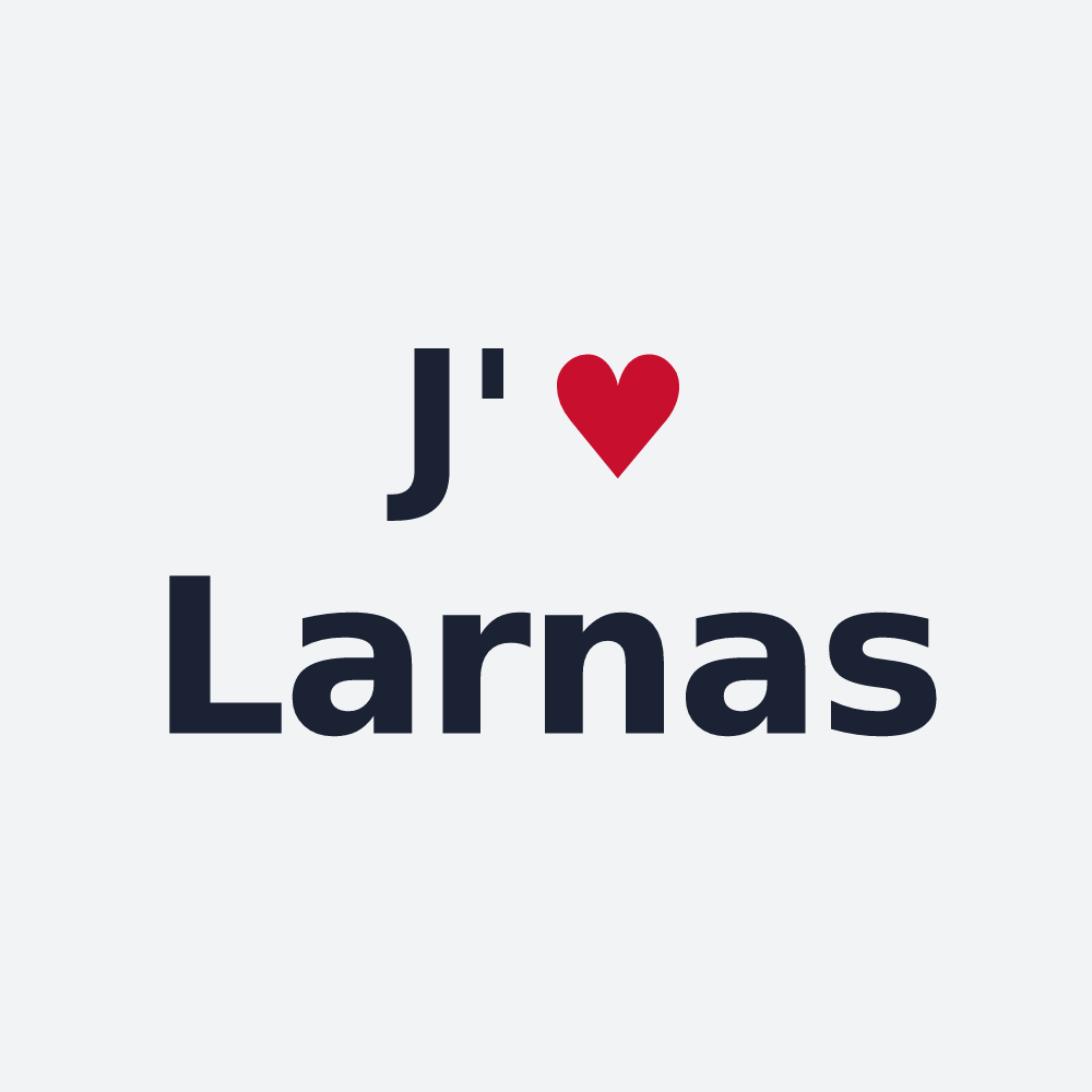 Poster personnalisé Larnas — design J'aime Larnas