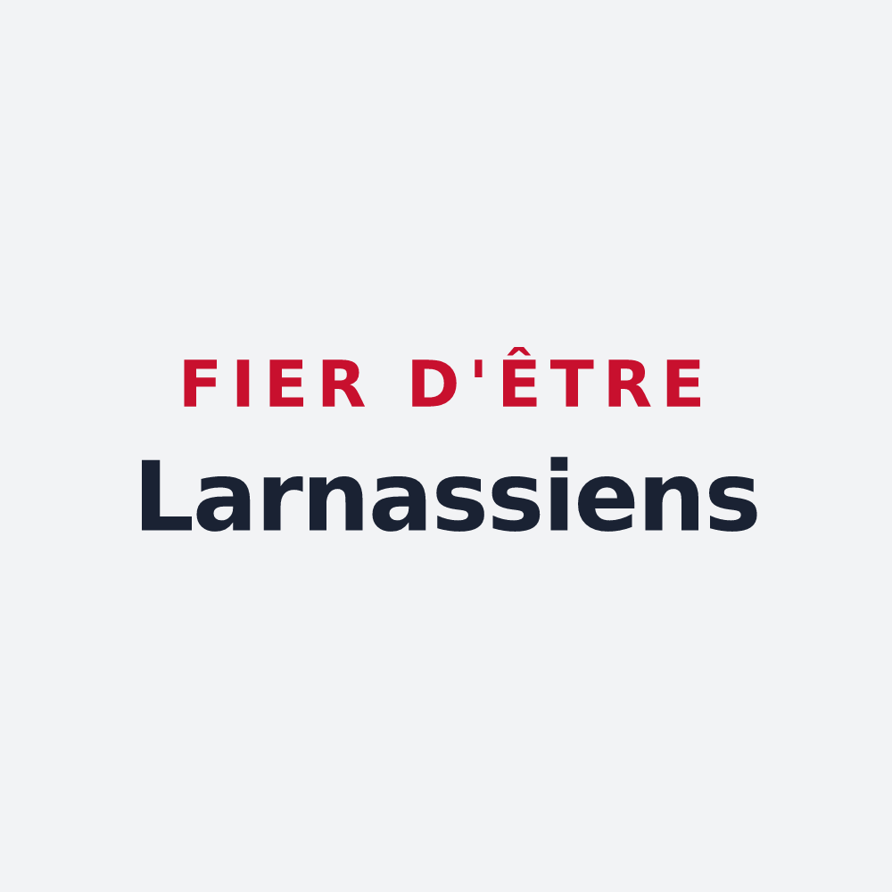 Poster « Fier d'être Larnassiens » — design pour Larnas