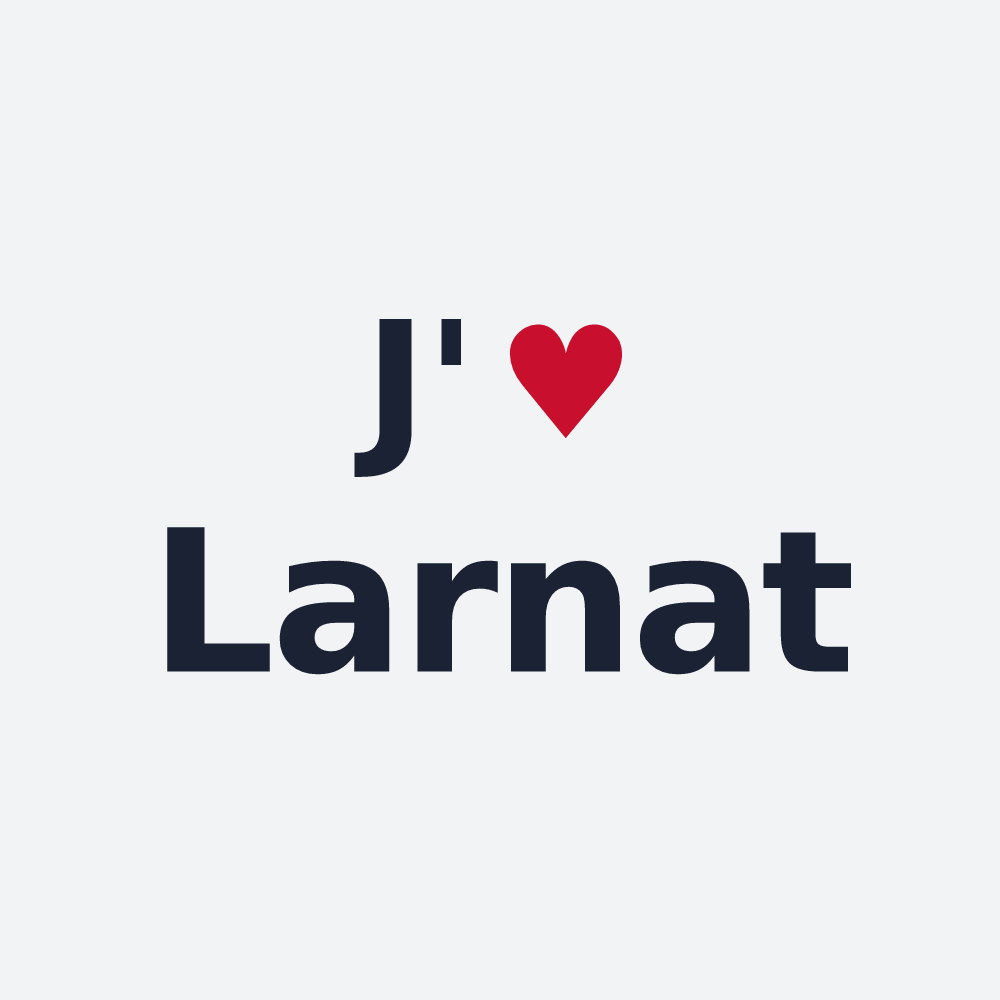 Poster personnalisé Larnat — design « J'aime Larnat » imprimé sur le poster