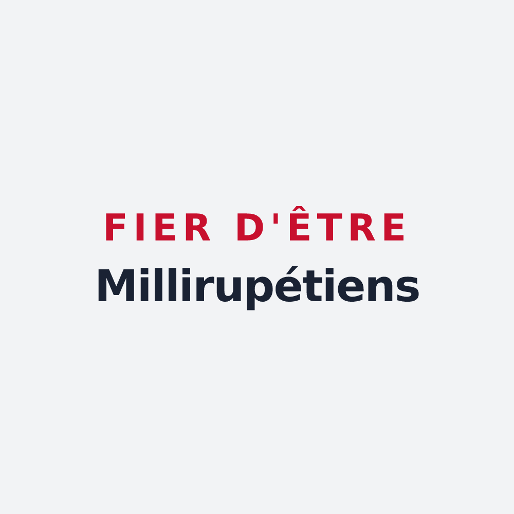 Poster « Fier d'être Millirupétiens » — design pour Larochemillay