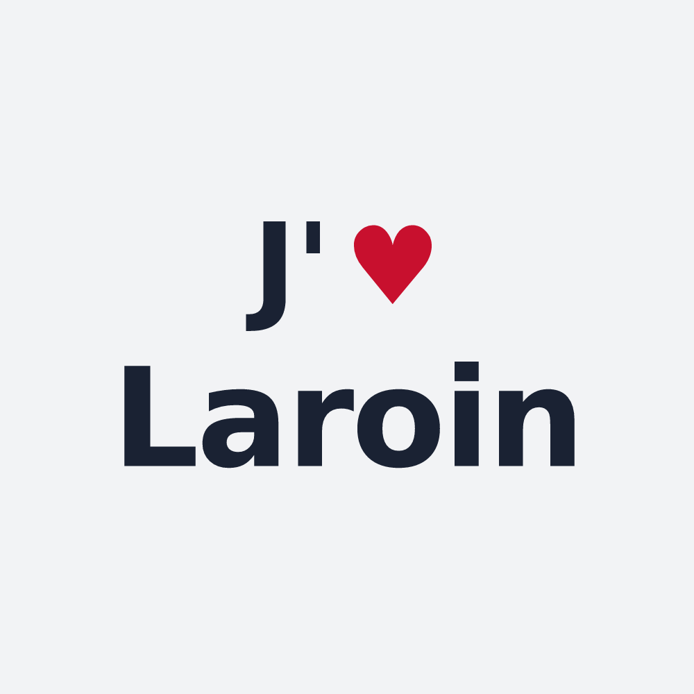 Poster personnalisé Laroin — design J'aime Laroin