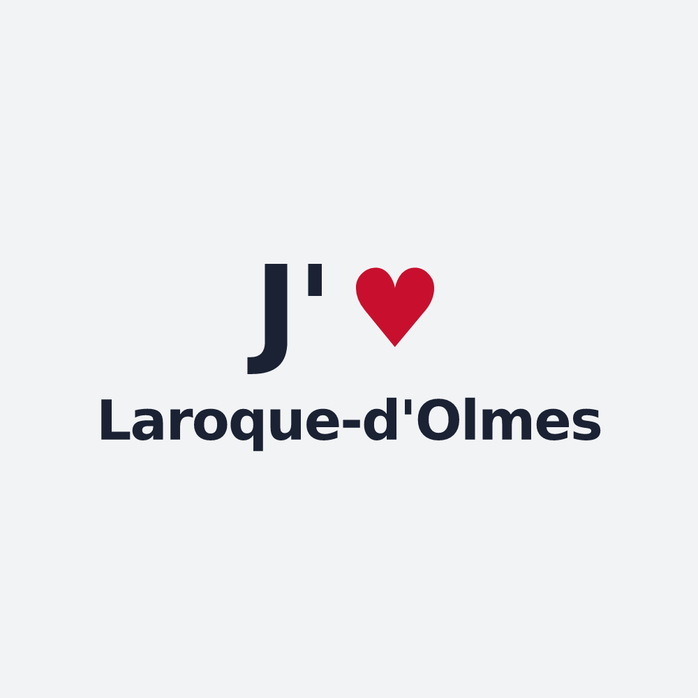 Poster personnalisé Laroque-d'Olmes — design J'aime Laroque-d'Olmes